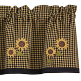 Sunflower Check Valance-Lange General Store