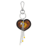 Sunflower Serenade Heart Key Fob-Lange General Store