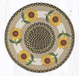 Sunflowers Circle Braided Rug-Lange General Store