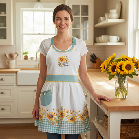 Sunflowers Forever Hostess Apron-Lange General Store