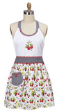 Sweet Cherry Embroidered Hostess Apron
