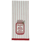 Sweet Friends Mason Jar Christmas Dishtowel-Lange General Store