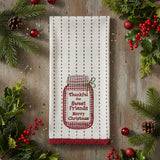 Sweet Friends Mason Jar Christmas Dishtowel-Lange General Store