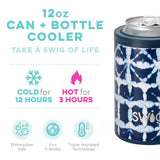 Swig Indigo Isles Combo Can Cooler, 12oz.-Lange General Store