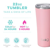 Swig Matte Blush Tumbler, 22oz.-Lange General Store