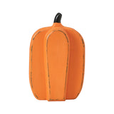 Tall Orange Wooden Pumpkin 8x5x2-Lange General Store