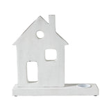 Tealight Holder Village House White-Lange General Store