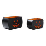 Tealight Holders Trick Or Treat Black Set of 2-Lange General Store