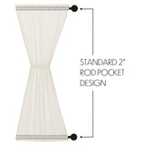 Templeton Tobacco Cloth Antique White Door Panel Curtain-Lange General Store