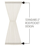 Templeton Tobacco Cloth Antique White Door Panel Curtain-Lange General Store