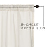 Templeton Tobacco Cloth Antique White Fringed Panel Curtains-Lange General Store