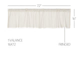 Templeton Tobacco Cloth Antique White Valance 72"