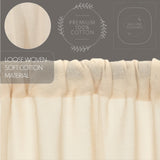 Templeton Tobacco Cloth Natural Fringed Panel Curtains-Lange General Store