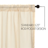 Templeton Tobacco Cloth Natural Fringed Panel Curtains-Lange General Store