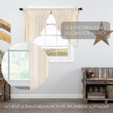 Templeton Tobacco Cloth Natural Fringed Prairie Swag Curtains