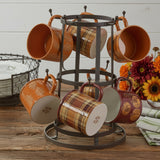 Tenner Cup Metal Mug Rack - Rustic Black-Lange General Store