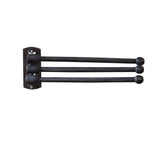 3 Prong Wood Towel Rack- Black-Lange General Store