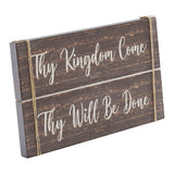 Thy Kingdom Come Distressed Grey Wall Sign-Lange General Store