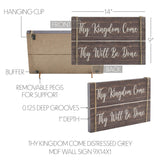 Thy Kingdom Come Distressed Grey Wall Sign-Lange General Store