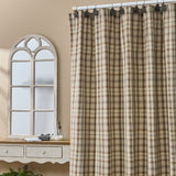 Tinderbox Brown Plaid Shower Curtain-Lange General Store