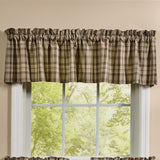 Tinderbox Brown Plaid Valance-Lange General Store