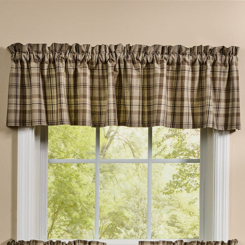 Tinderbox Brown Plaid Valance
