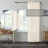 Tobacco Cloth Antique White Single Long Panel Curtain-Lange General Store