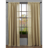 Tobacco Cloth Khaki Fringed Panel Curtains-Lange General Store