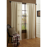 Tobacco Cloth Natural Fringed Panel Curtains-Lange General Store