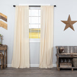 Tobacco Cloth Natural Fringed Panel Curtains-Lange General Store