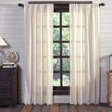 Tobacco Cloth Natural Fringed Panel Curtains-Lange General Store