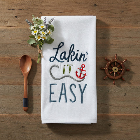 Tranquility Lake Lakin' It Easy Terry Towel-Lange General Store
