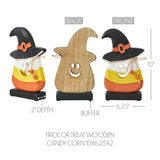 Trick or Treat Wooden Candy Corn-Lange General Store