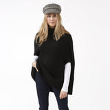 Victoria Knit Poncho - Black-Lange General Store