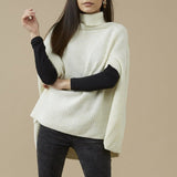 Victoria Knit Poncho - White-Lange General Store