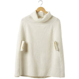 Victoria Knit Poncho - White-Lange General Store