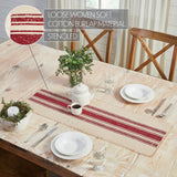 Vintage Burlap Red Stripe Table Runners-Lange General Store