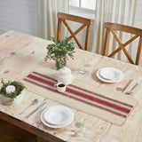 Vintage Burlap Red Stripe Table Runners-Lange General Store