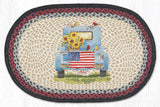 Vintage Sunflower Truck Braided Rug-Lange General Store