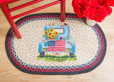 Vintage Sunflower Truck Braided Rug-Lange General Store