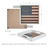 Vintage USA Flag White Decorative Tray-Lange General Store