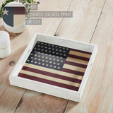 Vintage USA Flag White Decorative Tray-Lange General Store