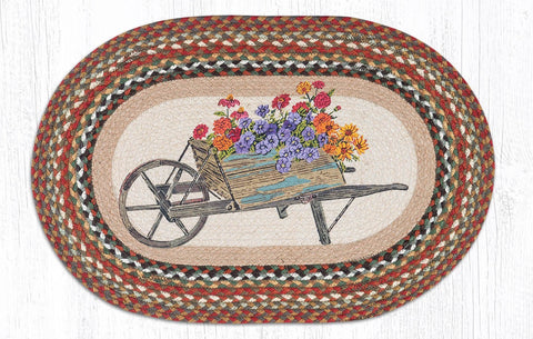 Vintage Wheelbarrow Braided Rug-Lange General Store