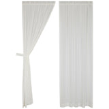 Voile Semi-Sheer Long Panel Curtains-Lange General Store