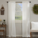 Voile Semi-Sheer Long Panel Curtains-Lange General Store