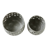 Votive Candle Holder Stars Antique Grey Set of 2-Lange General Store