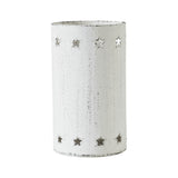 Votive Candle Holder Stars White-Lange General Store