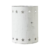 Votive Candle Holder Stars White-Lange General Store