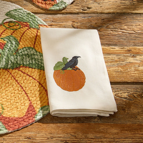 Watching Pumpkins Cotton Cloth Napkins Set of 4