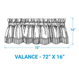 Water Blue Layered Valance-Lange General Store